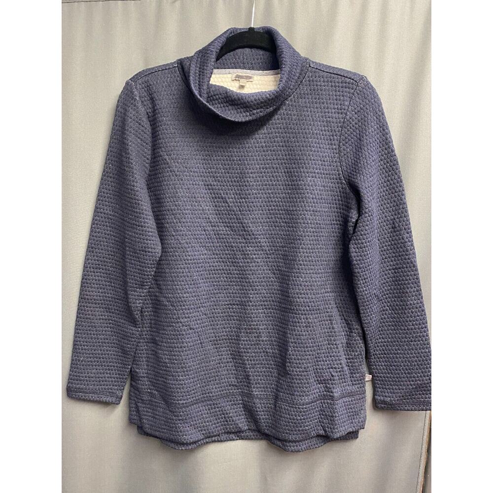 T by Talbots Pullover Sweatshirt Men's Medium Gray Long Sleeve Turtleneck B55